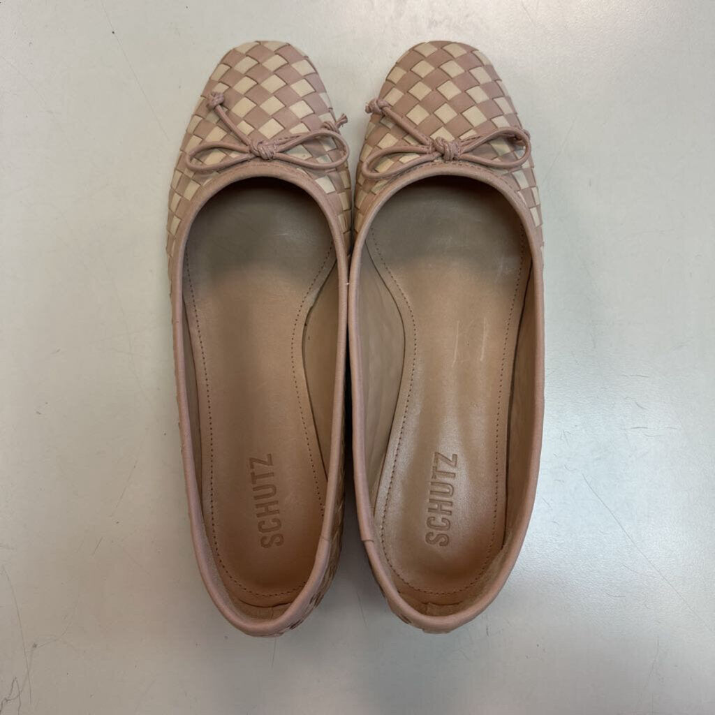 Schutz Arissa Brown Woven Leather Flats 8