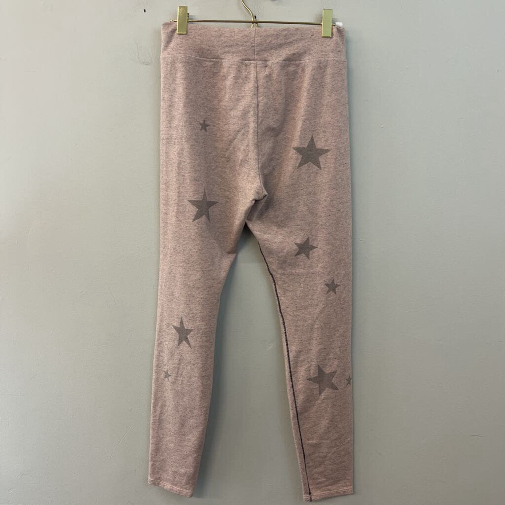 Sundry Pink Star Print Soft Leggings 1
