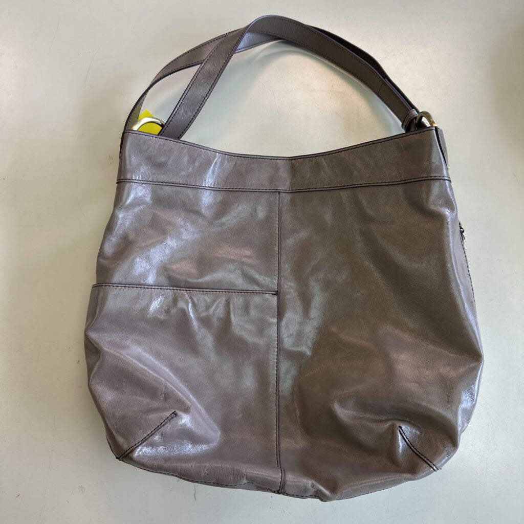 Hobo Grey Slouchy Leather Purse
