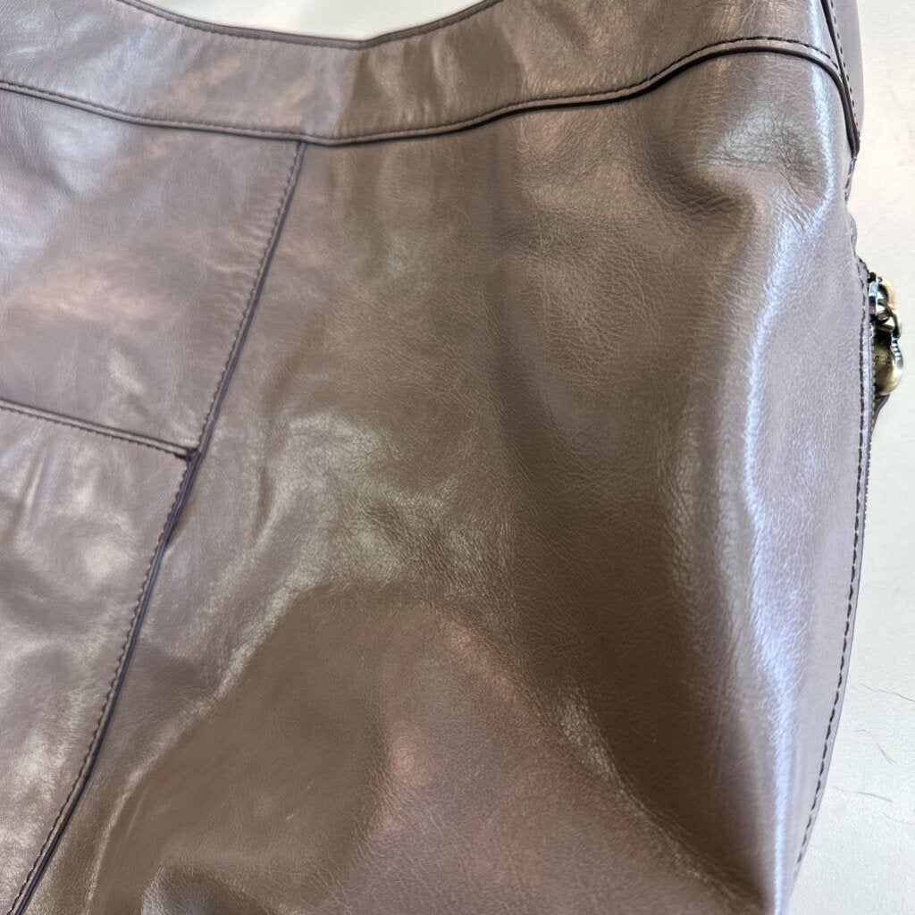 Hobo Grey Slouchy Leather Purse