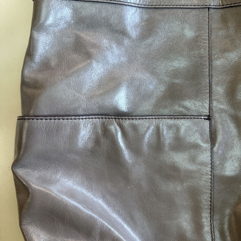 Hobo Grey Slouchy Leather Purse