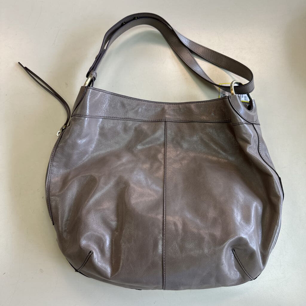 Hobo Grey Slouchy Leather Purse