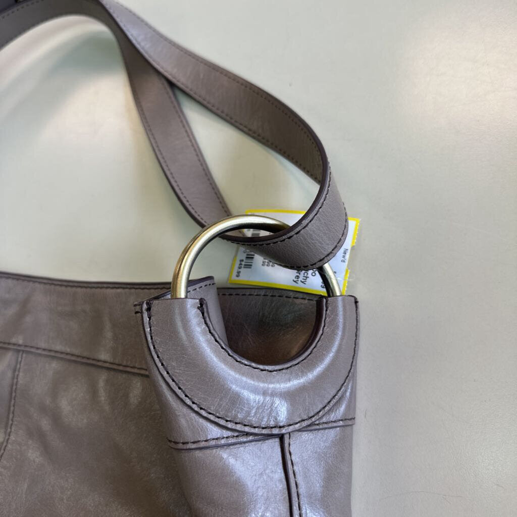 Hobo Grey Slouchy Leather Purse