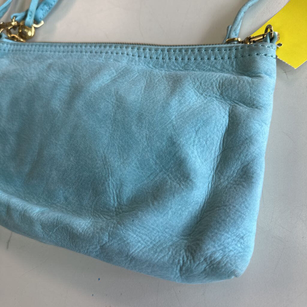 Hobo Blue Leather Darcy Crossbody Purse