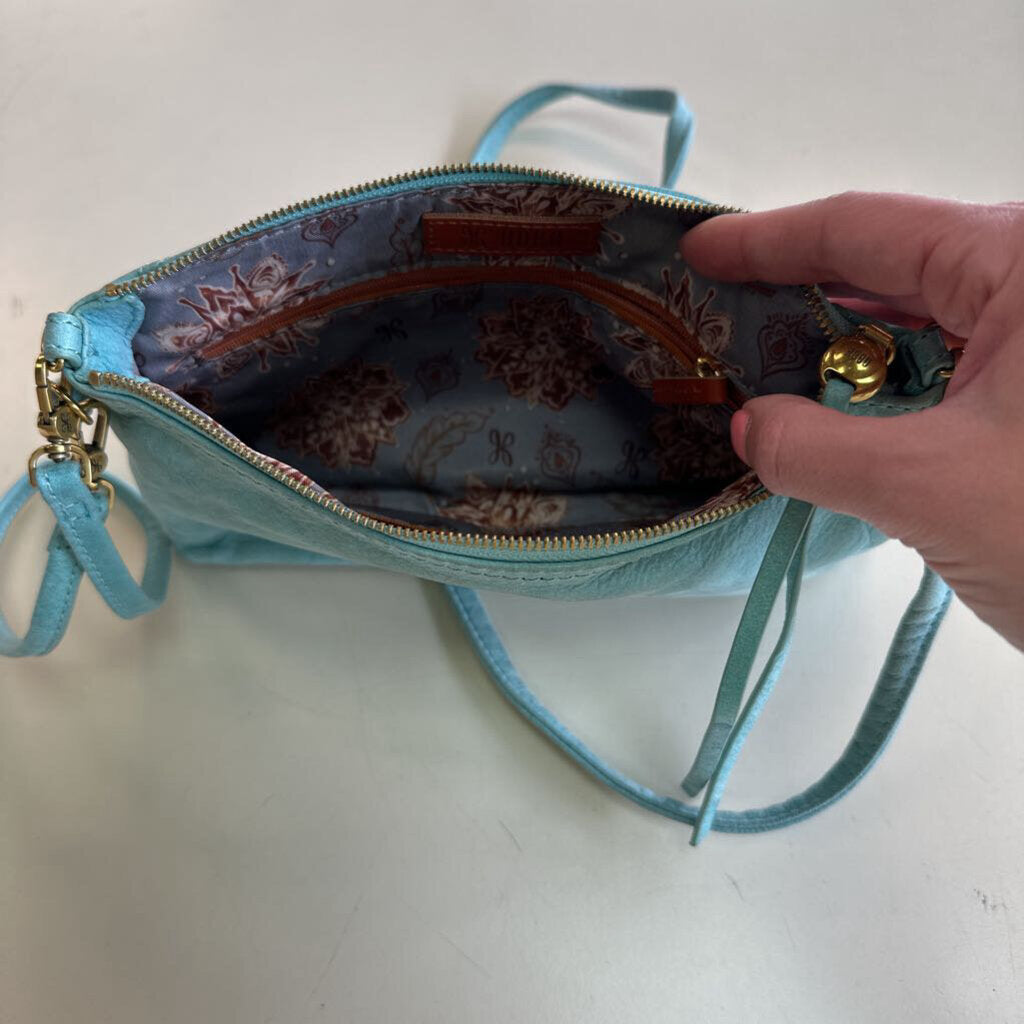 Hobo Blue Leather Darcy Crossbody Purse