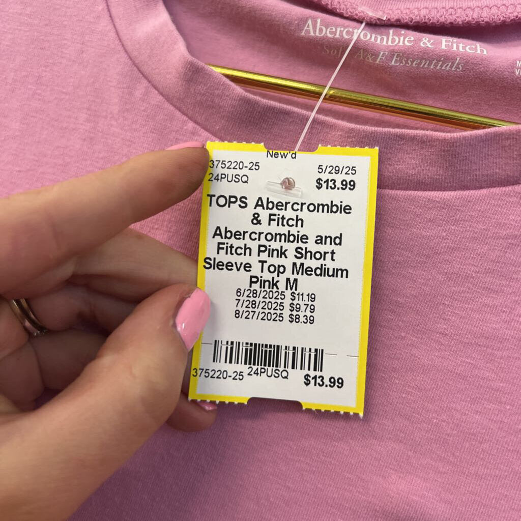 Abercrombie and Fitch Pink Short Sleeve Top Medium