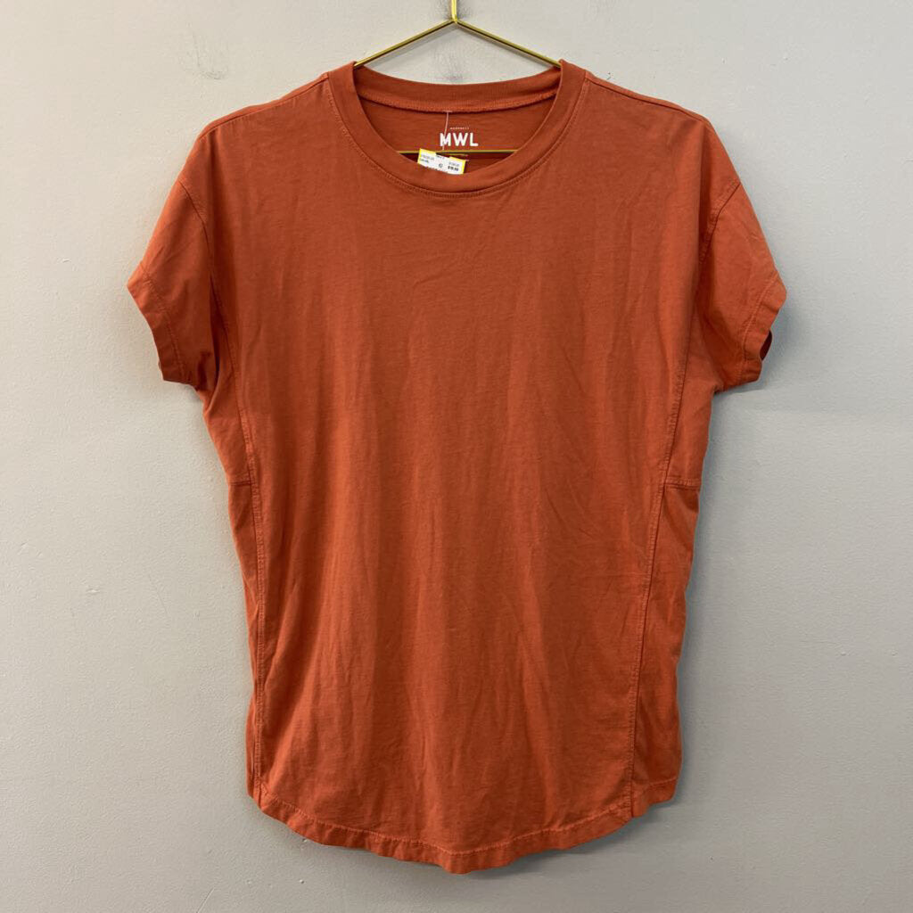 Madewell MWL Orange Short Sleeve Top Extra Small