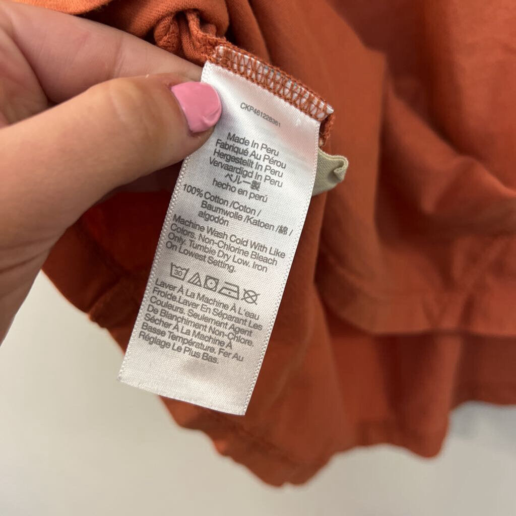Madewell MWL Orange Short Sleeve Top Extra Small