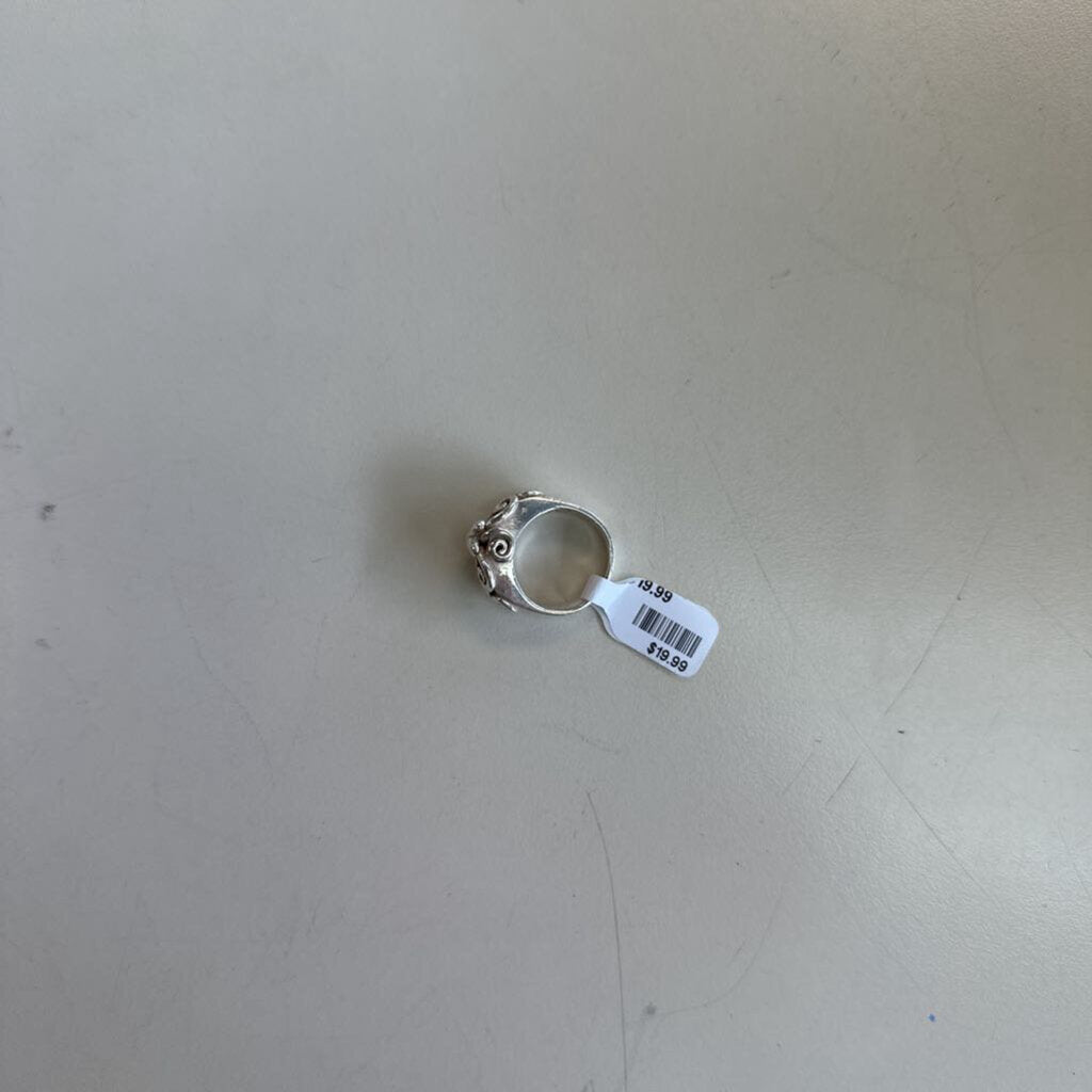 Vintage Sterling Silver Heart Ring 7