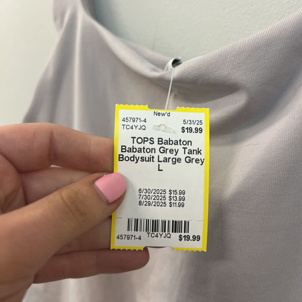 Babaton Grey Tank Bodysuit Large