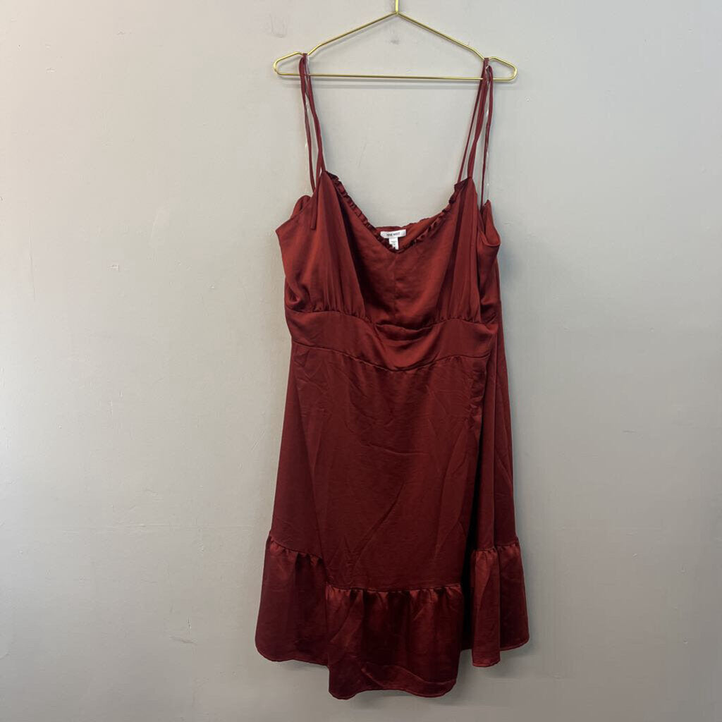 Nine West Burnt Orange Silky Dress 5X