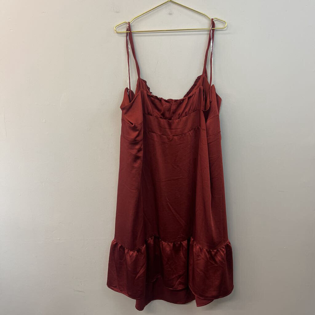 Nine West Burnt Orange Silky Dress 5X