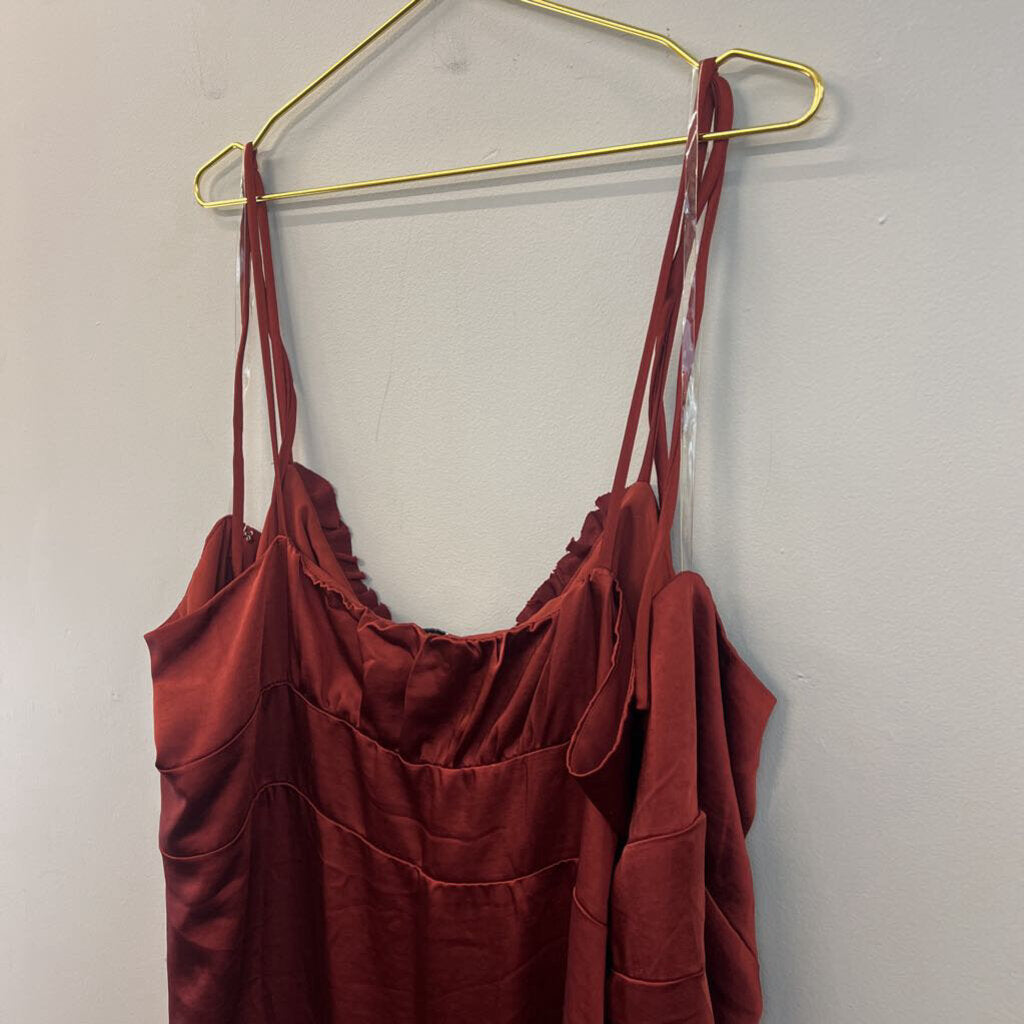 Nine West Burnt Orange Silky Dress 5X