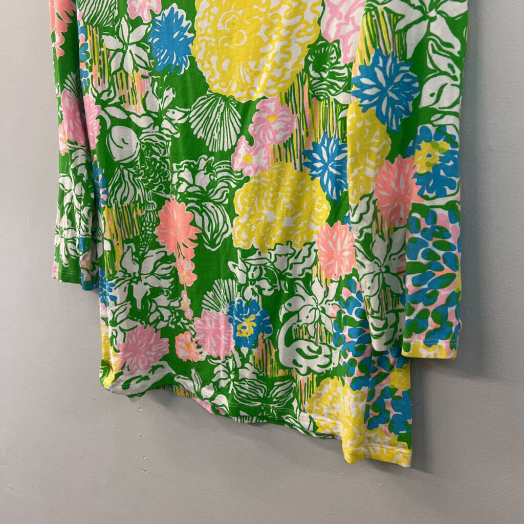 Lilly Pulitzer Green/ Multi Print Long Sleeve Top Medium
