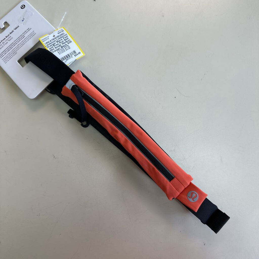 Lululemon Orange/ Black Fast and Free Run Belt Mini Small/ Medium