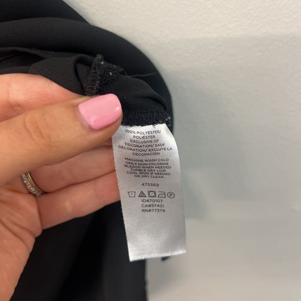 Ann Taylor Black Lace Trim Tank Top Large