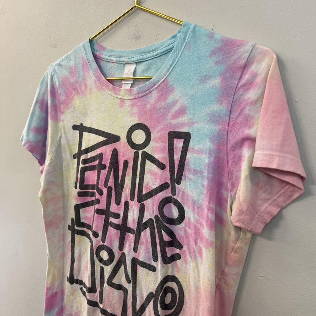 Multi Tie Dye Panic At The Disco Short Sleeve Graphic Tee Small