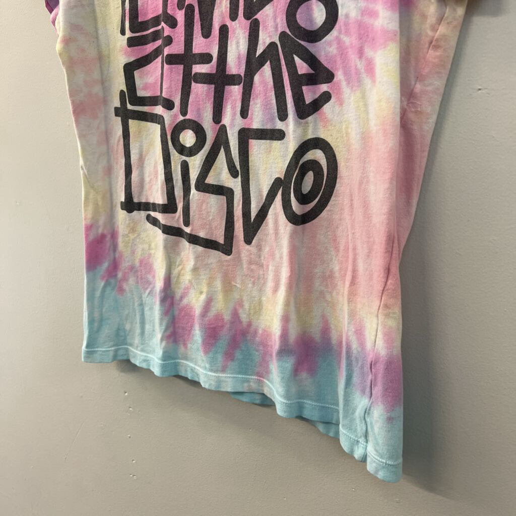 Multi Tie Dye Panic At The Disco Short Sleeve Graphic Tee Small