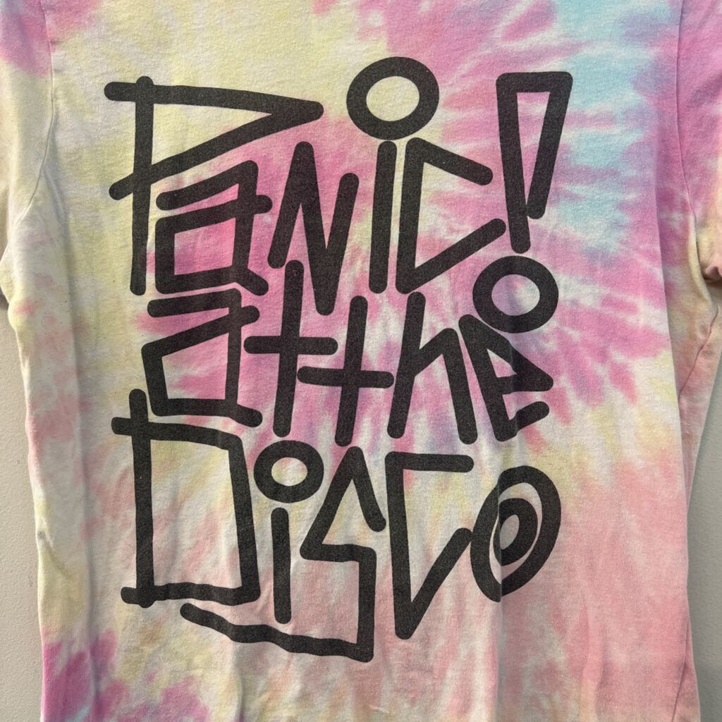 Multi Tie Dye Panic At The Disco Short Sleeve Graphic Tee Small