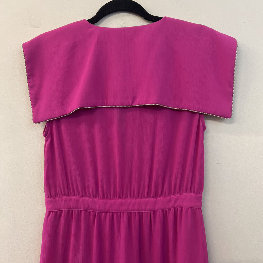 The Shirt Pink Button Front Statement Collar Dress Small