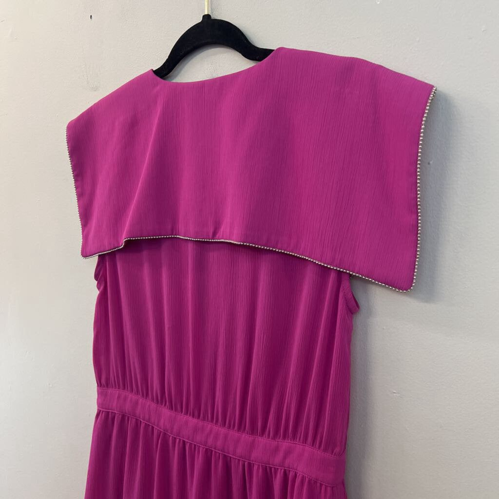 The Shirt Pink Button Front Statement Collar Dress Small