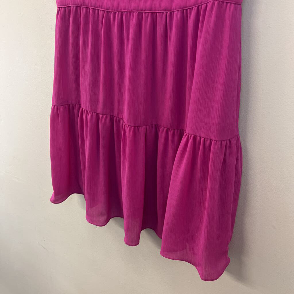 The Shirt Pink Button Front Statement Collar Dress Small