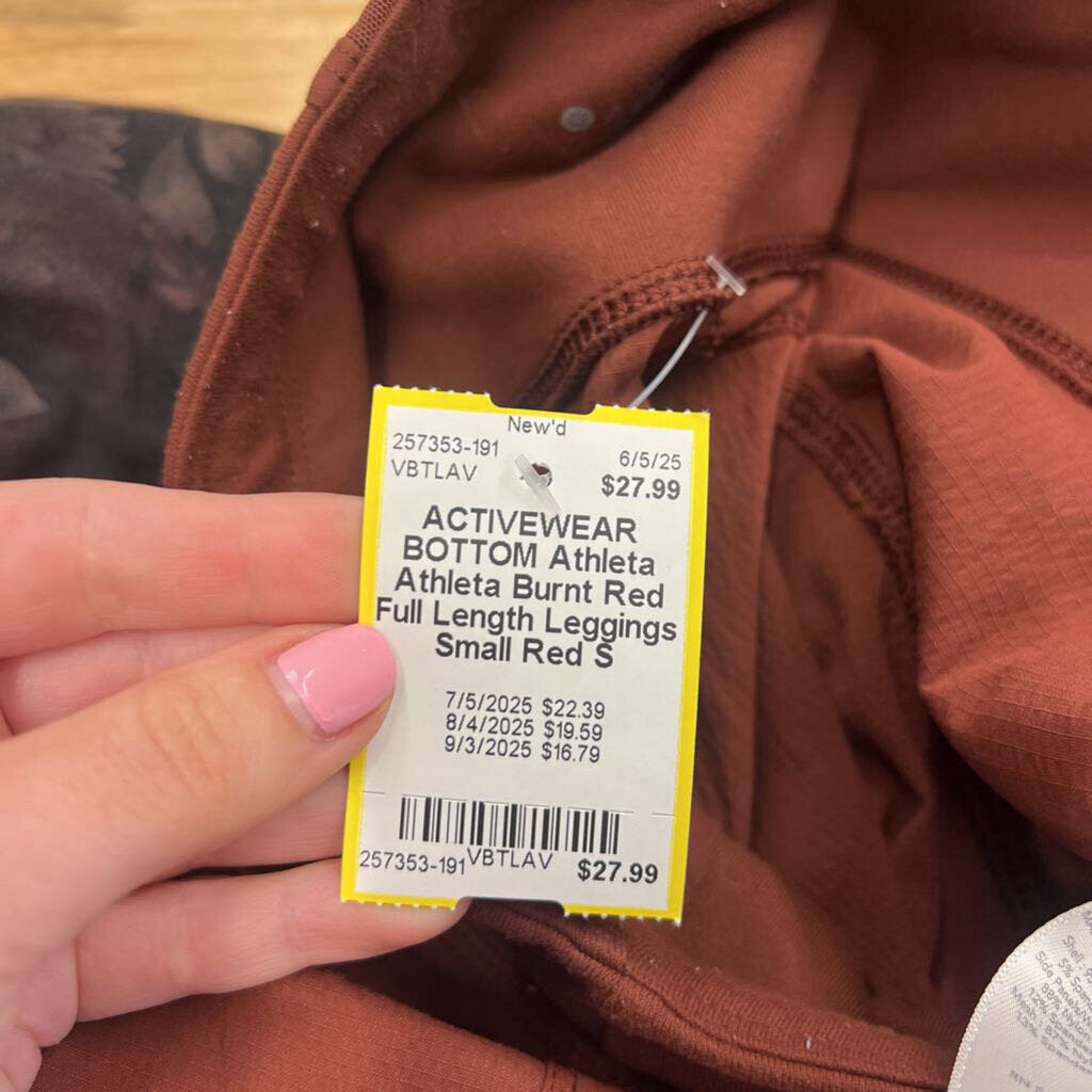 Athleta Burnt Red Full Length Leggings Small