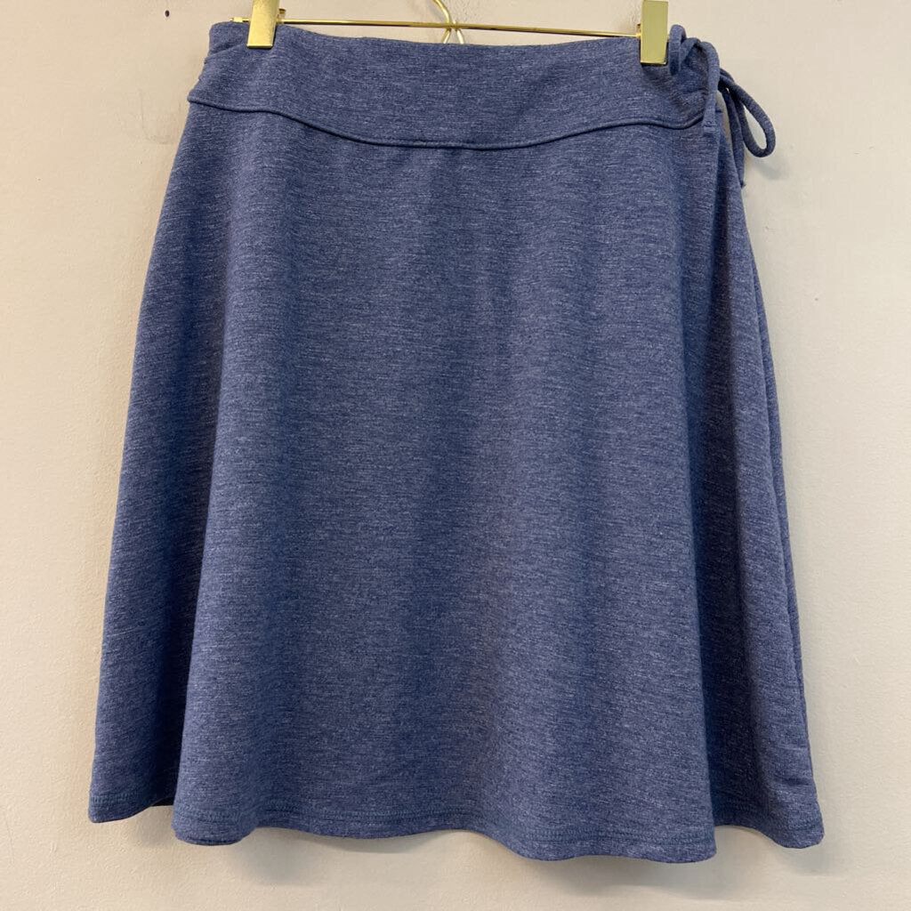 Talbots Blue Ruched Side Skirt Small