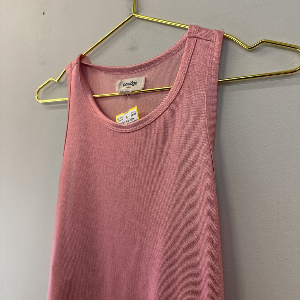 Porridge Pink Sheen Tank Top Medium
