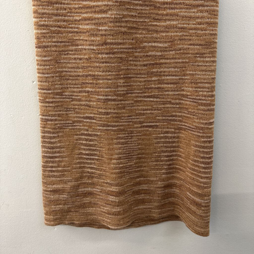 Brown Knit Halter Neck Dress Large