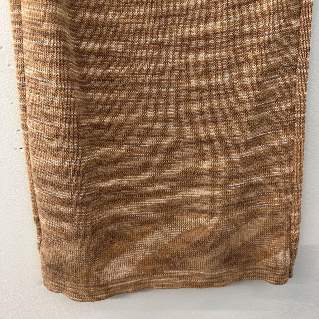 Brown Knit Halter Neck Dress Large