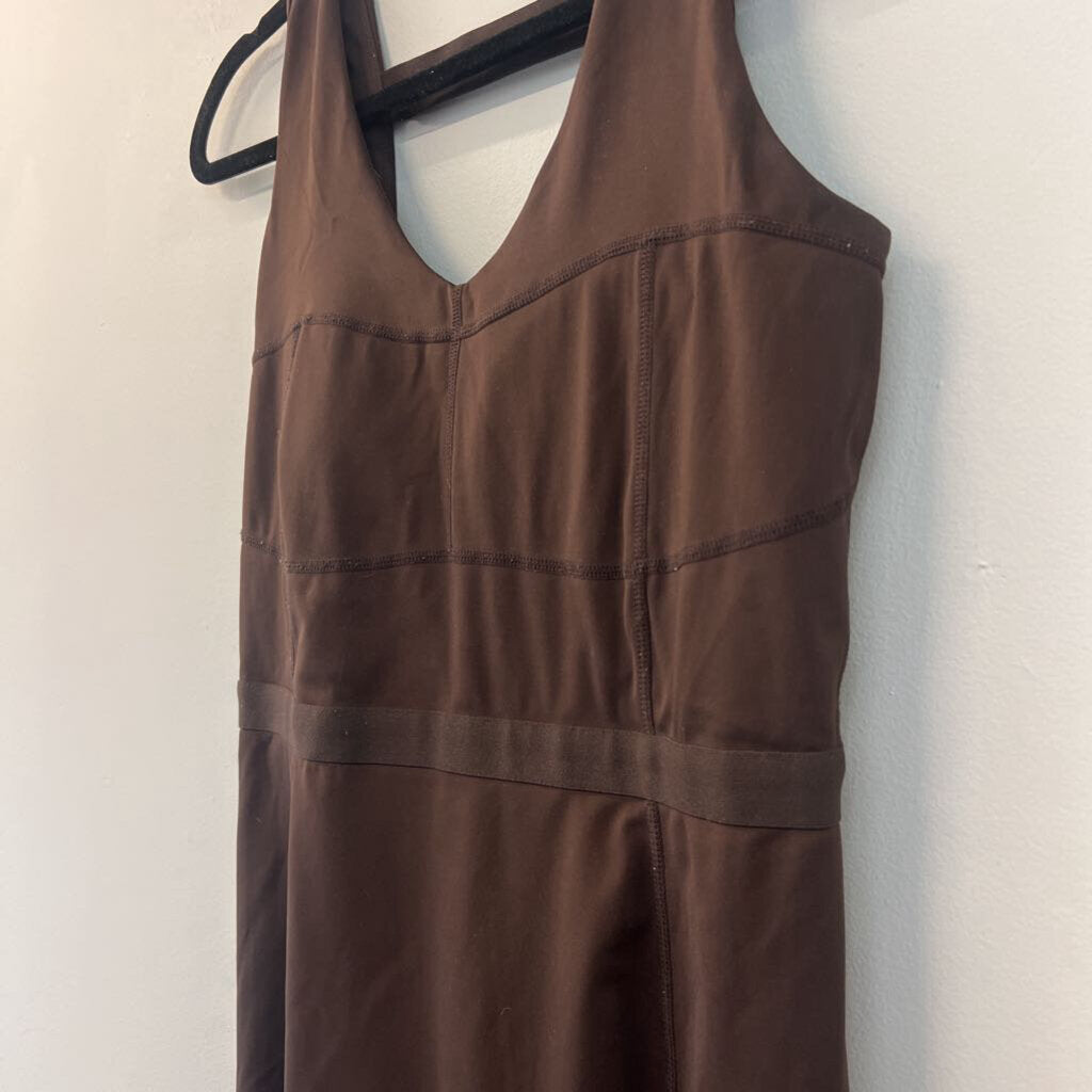 Fabletics Brown Low Back Athletic Jumpsuit Large