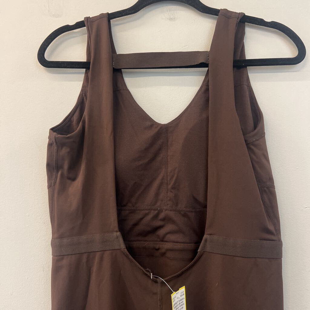 Fabletics Brown Low Back Athletic Jumpsuit Large