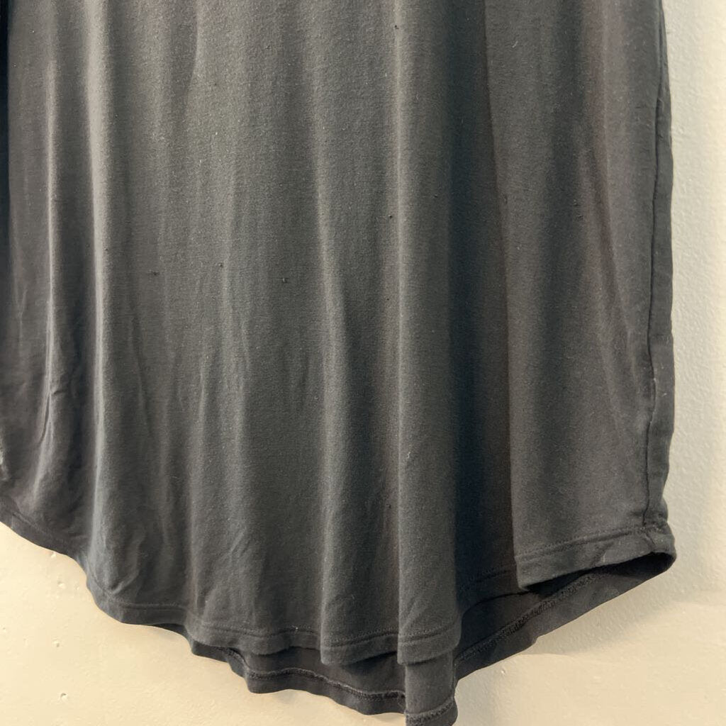 American Eagle Black V Neck Short Sleeve Top Extra Small