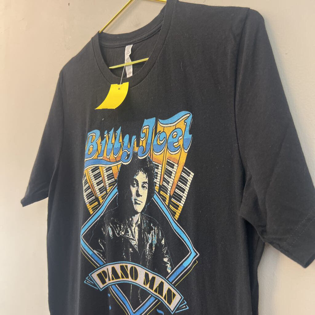 Billy Joel Black/ Multi Short Sleeve Graphic Tee Large