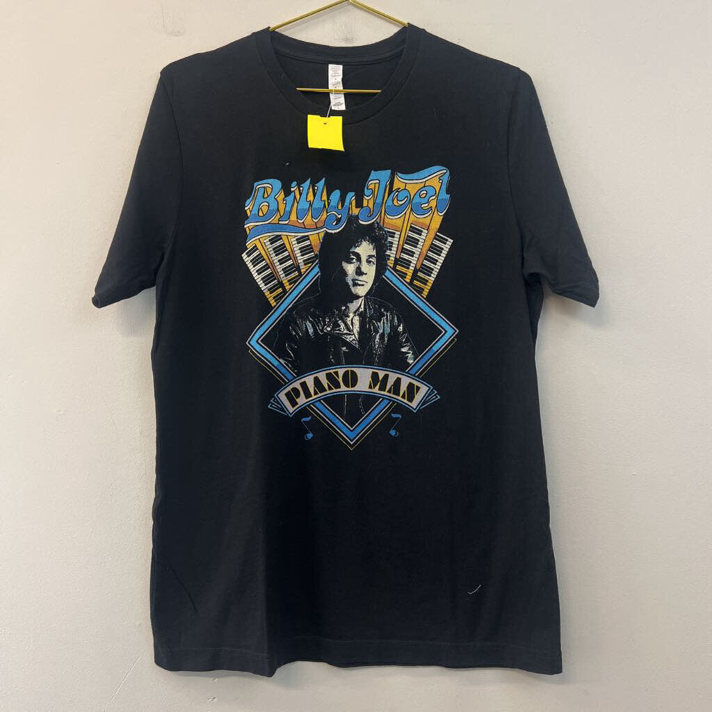 Billy Joel Black/ Multi Short Sleeve Graphic Tee Large