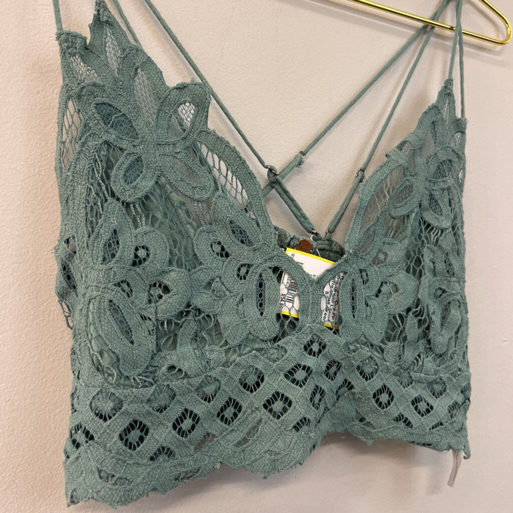 FP One Green Lace Bralette Small