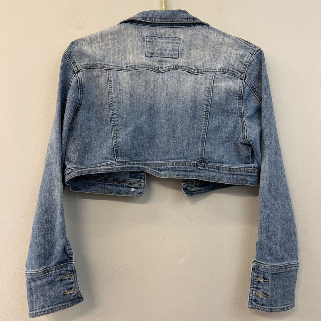 Star Jeans Medium Wash Cropped Denim Jacket Medium