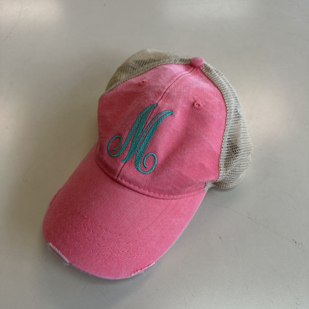 Adams Pink Letter M Baseball Hat