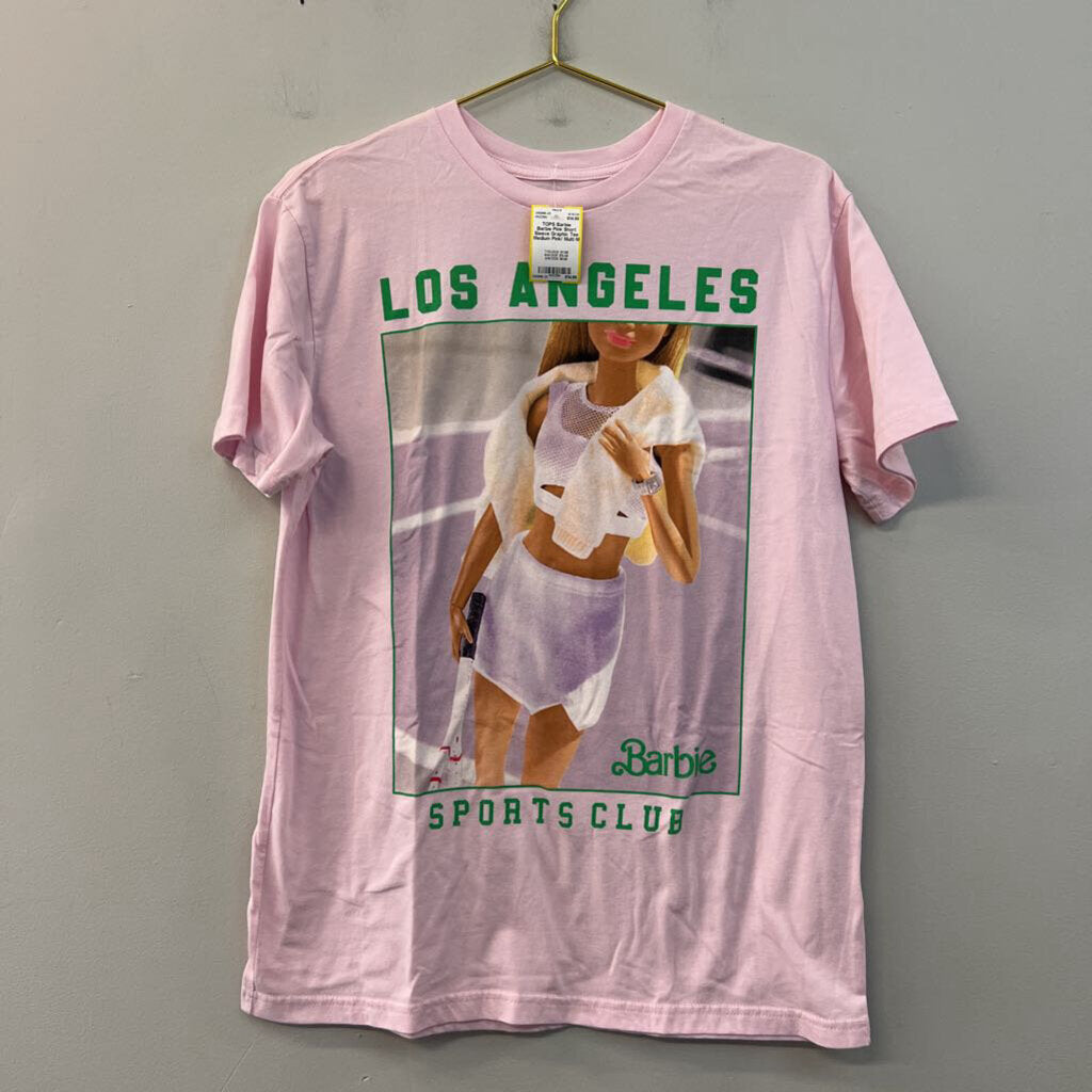 Barbie Pink Short Sleeve Graphic Tee Medium