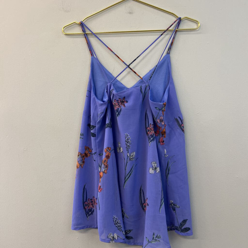 Japna Blue Flower Print Tank Top Medium