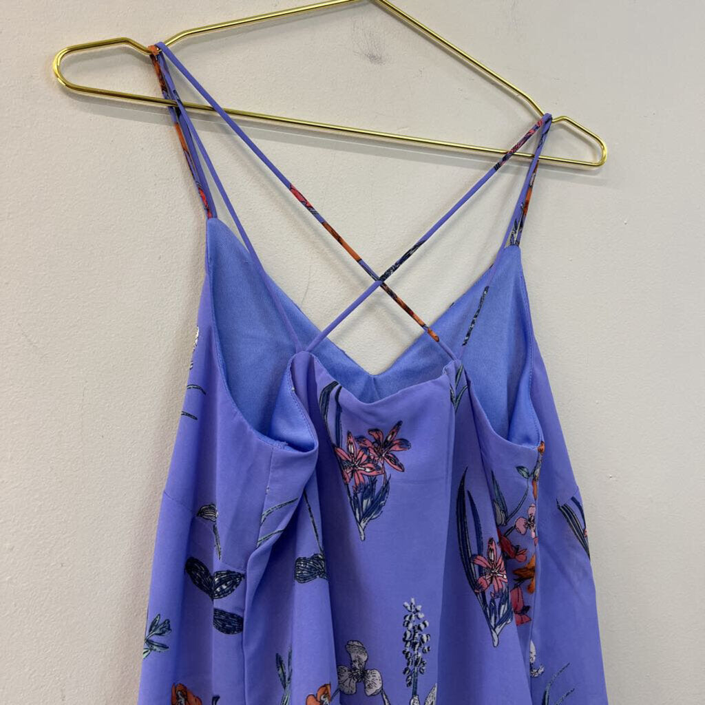 Japna Blue Flower Print Tank Top Medium