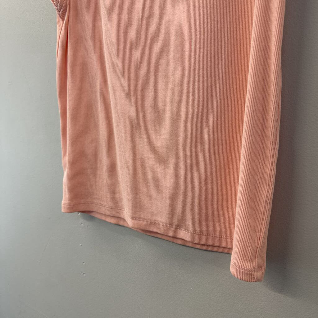 Loft Orange Short Ruffle Sleeve Top Medium