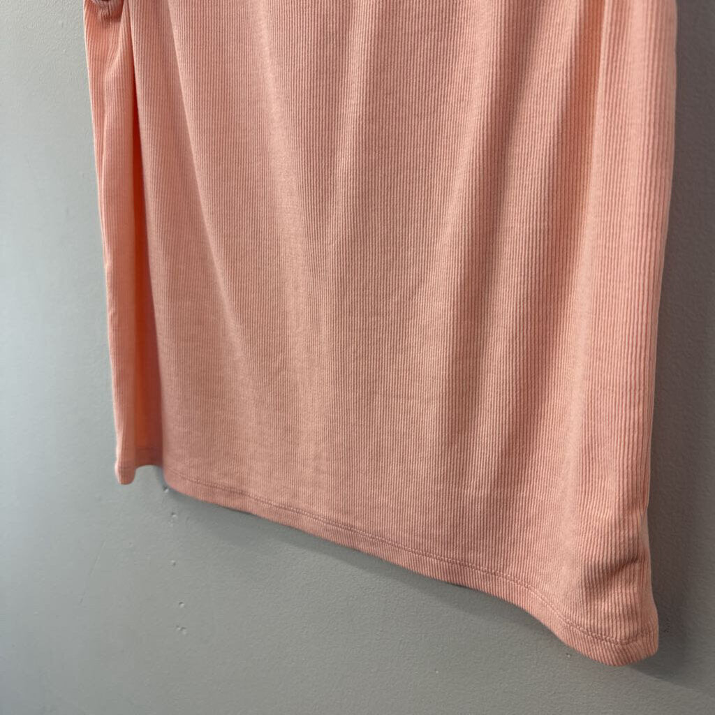 Loft Orange Short Ruffle Sleeve Top Medium