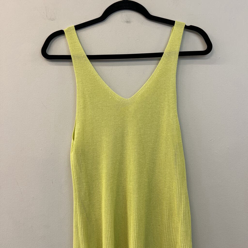 Double Zero Lime Green Knit Tank Large