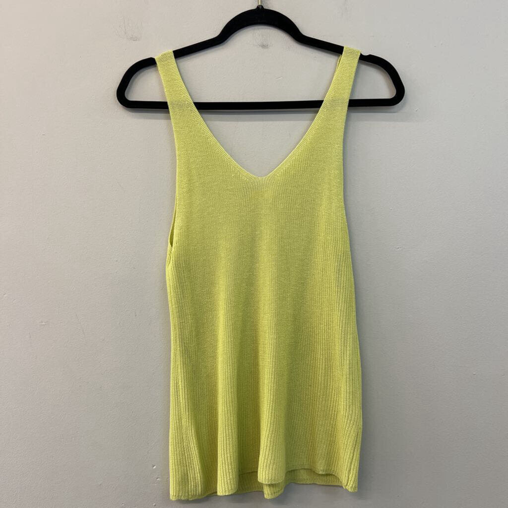 Double Zero Lime Green Knit Tank Large