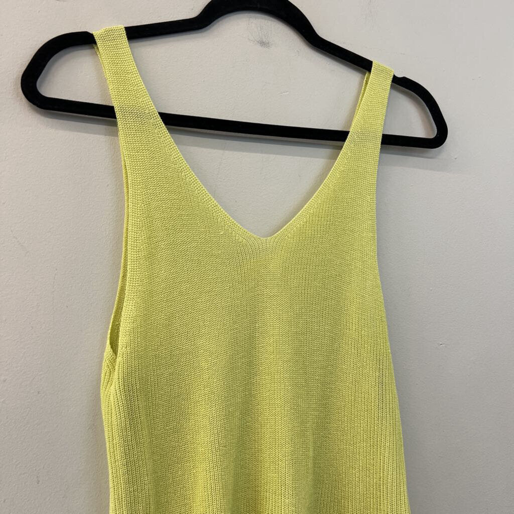Double Zero Lime Green Knit Tank Large