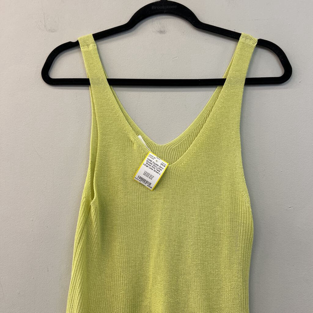 Double Zero Lime Green Knit Tank Large