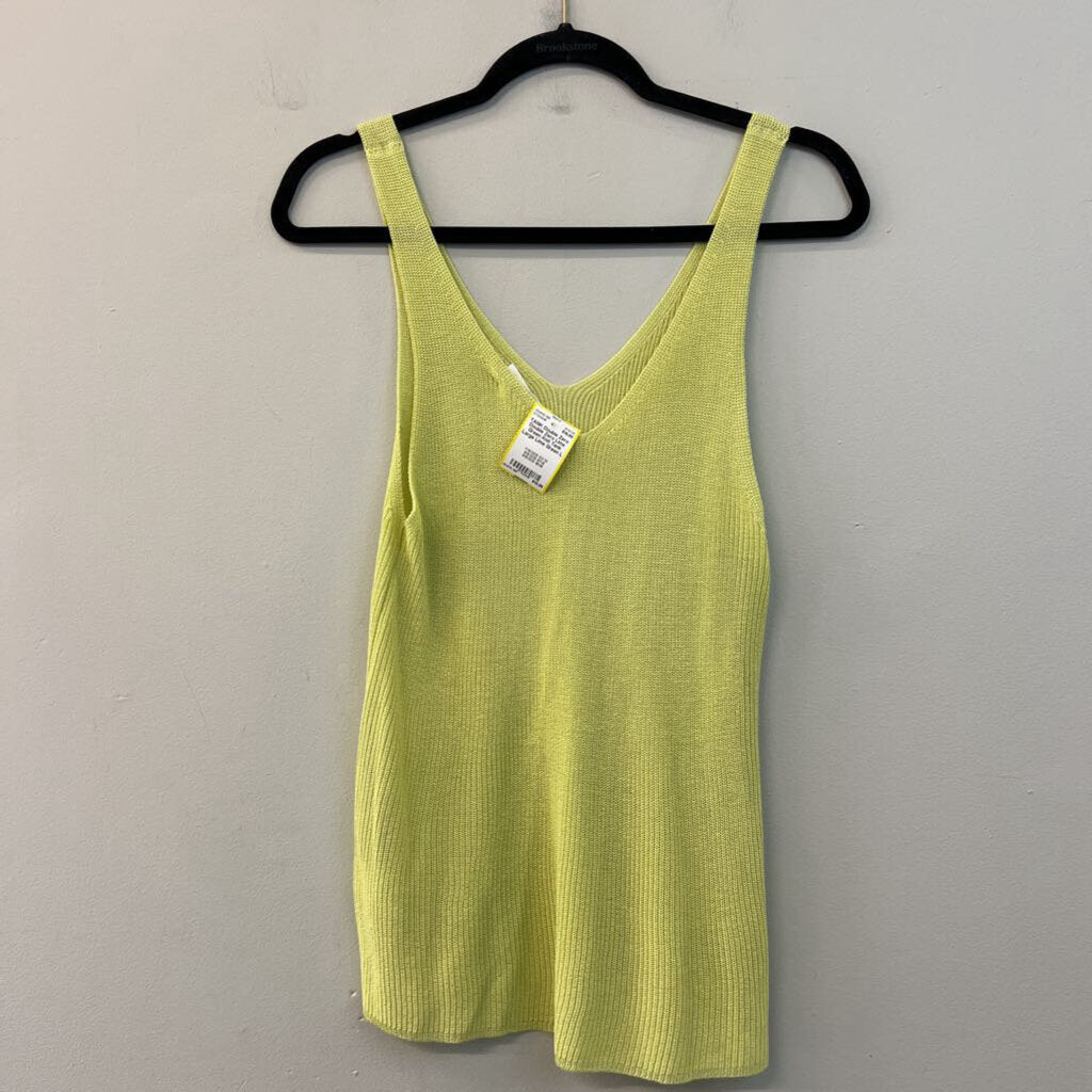 Double Zero Lime Green Knit Tank Large