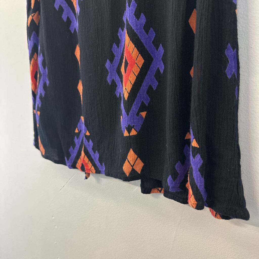 LA Hearts Black/ Multi Print Tank Top Extra Small